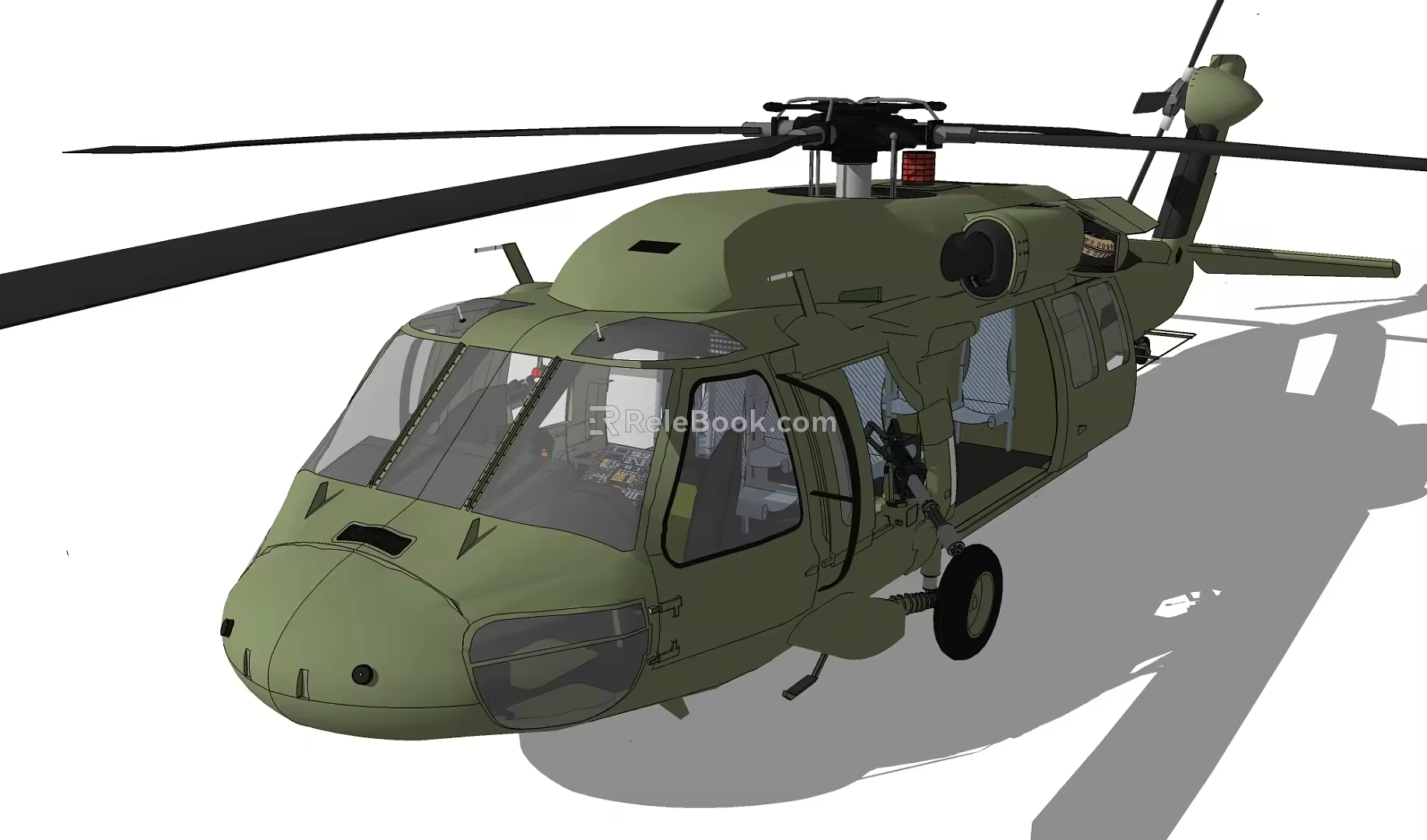 Modern Helicopter 3d model