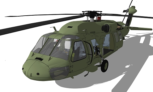 Modern Helicopter 3d model