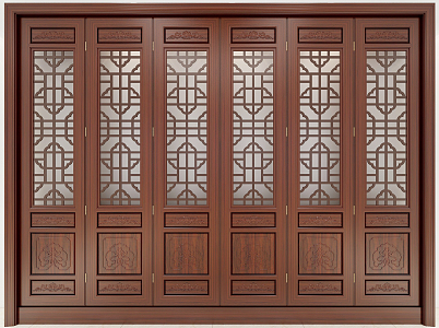 Chinese style gate 3d model