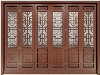 Chinese style gate 3d model