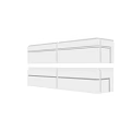 White Decorative Building Components With Corner Joints And Panel Design For Interior Wall Decoration
