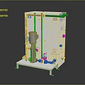 Modern Electrical Equipment Unit With Control Panel And Piping System 3d model