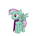 Cute Green Pony Doll With Pink And Purple Mane Purple Scarf And Wings