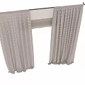 Beige Curtains With White Polka Dot Design Modern Style For Living Room Windows