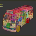 Bus School Bus Van Box Bus Tourist Bus Coach 3d model