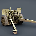 Vintage Military Cannon With Wheeled Base And Long Barrel Structure