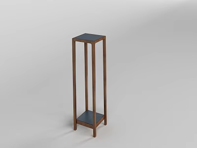 Wooden Flower Stand With Multi Tiered Design For Home Decor And Vase Placement 3d model