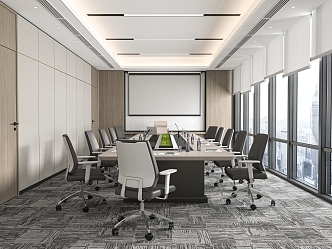 Modern Meeting Room Meeting Table and Chair 3d model