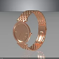 Luxury Rose Gold Watch Featuring Chain Strap Diamond Accents And Elegant Design