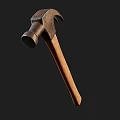Classic Claw Hammer Weapon With Metal Head Curved Claw And Wooden Handle