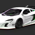 White SPIRIT RACING Sports Car With Green Accents And Aerodynamic Design