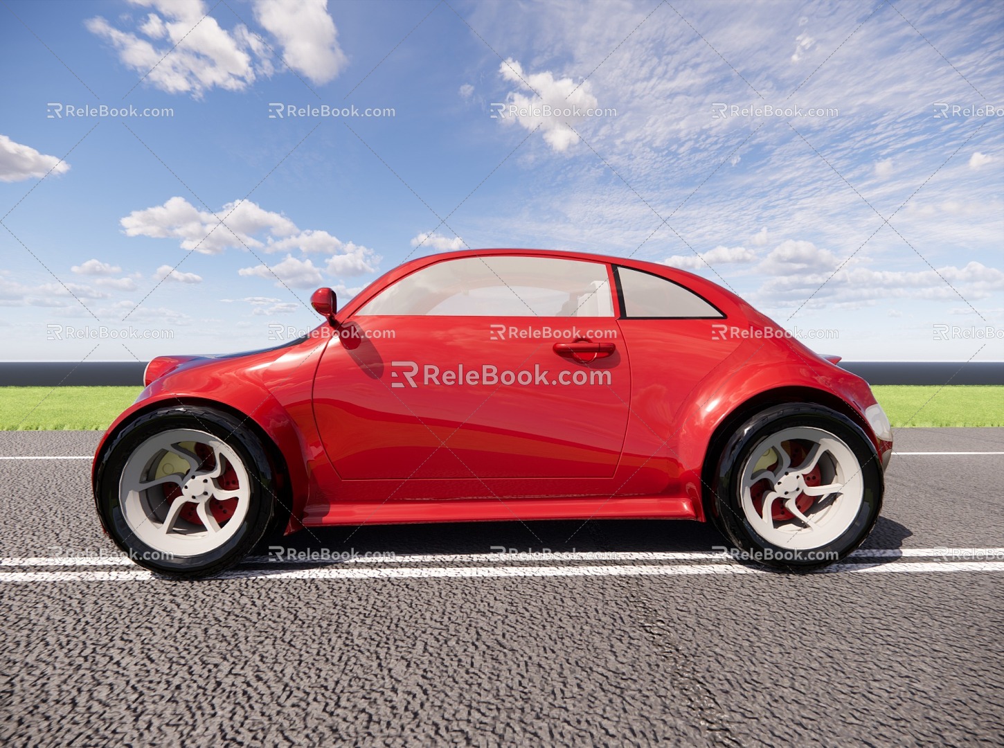 Classic Beetle Car 3d model