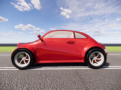 Classic Beetle Car 3d model