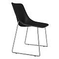 Modern Black Chair With Metal Legs And Minimalist Design For Home Office