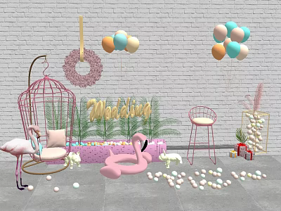 Nordic Meichen Wedding Balloon 3d model