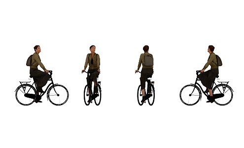 The Bicycle Woman 3d model