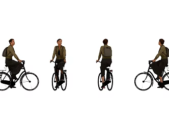 The Bicycle Woman 3d model