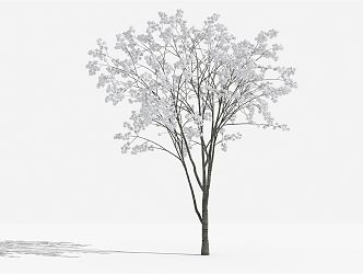 Modern Flower Tree Mountain Cherry Blossom Shrub Plant Grass Landscape 3d model