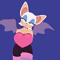 Cartoon Game Character Featuring Large Ears Purple Wings And Pink Heart Shaped Top