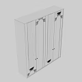 Modern White Wardrobe With Sleek Panel Doors And Metal Handles Design