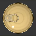 Golden Metal Canned Food Container With Sealed Lid For Preserved Food