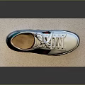 White Fashion Shoes With Green Red Stripes Bee Emblem Thick Sole And White Laces