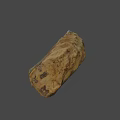 Fossilized Rib Bone Structure With Ancient Layered Textured Brown Surface 3d model