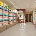 Bright Modern Specialty Store Interior With Organized Shelves Clothing Bags And Product Displays