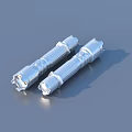 Silver Portable Flashlights With Durable Metal Body For Daily Household Use