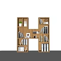 Creative Bookcase Creative Bookshelf Letter Bookshelf Container Shelf 3d model