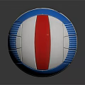 Franklin Volleyball Sports Equipment With Red White Blue Striped Pattern