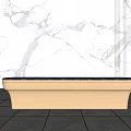 Modern reception desk 3d model