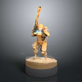 Mech Warrior Mech Soldier Machine Battlearm Mechanical Battlearm Machine Fighter Robot 3d model