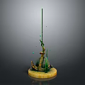 Decorative Anchor Model with Yellow Base for Water Transport Vessels