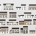 Collection of Traditional Chinese Residential Buildings With Various Architectural Structures and Designs