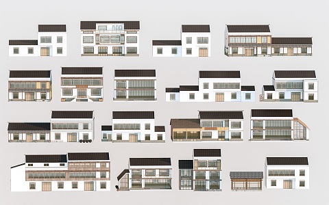 New Chinese Style Folk House Rural Folk House Homestay Building Rural Building Rural Self-built House 3d model