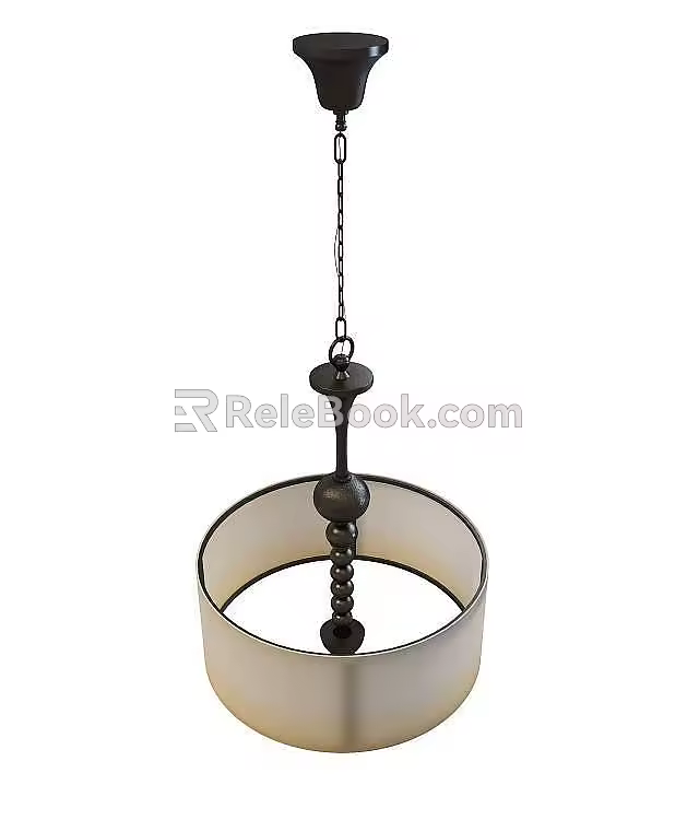 Lampshade chandelier 3d model