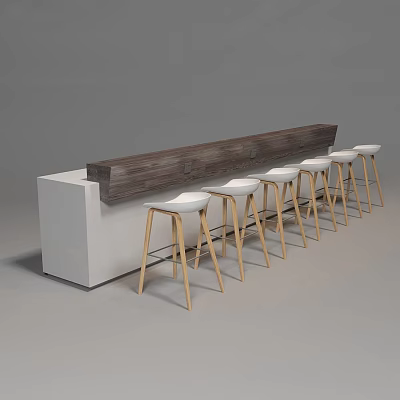 Modern Bar Chair Combination Bar Counter 3d model