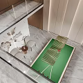 Basement Modern Interior Design With Billiard Table Wooden Panel Walls And Pendant Lighting