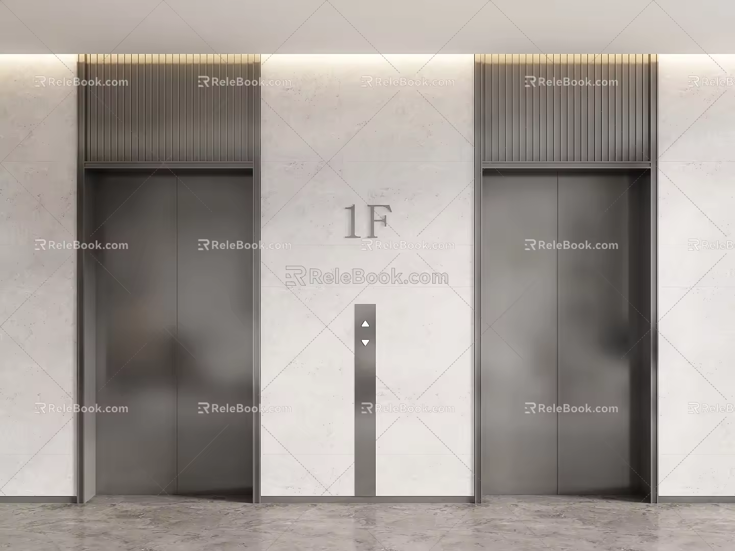 Elevator Hall Elevator Door Elevator Button Lobby Elevator Hotel Elevator 3d model