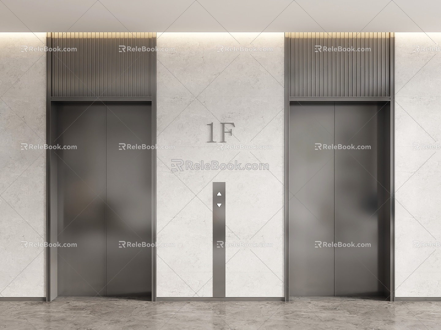 Elevator Hall Elevator Door Elevator Elevator Button Lobby Elevator Hotel Elevator 3d model