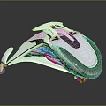 Futuristic Flying Vehicle With Sleek Aerodynamic Silver White Body Black Accents And Transparent Canopy