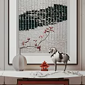 New Chinese-style Duan Jing Desk Entrance Duan Jing Desk 3d model