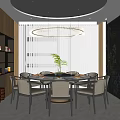 New Chinese-style private room box 3d model