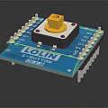 LOLIN 1 Button V200 Electronic Development Board With Yellow Button And Silver Pins
