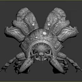 Game Movie Character With Skull Head Intricate Wings And Sharp Claws Design