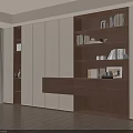 Modern Full Wall Built In Bookcase With Warm LED Lights And Multifunctional Home Storage Design