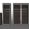 Modern Wine Cabinets Interior Design With Glass Doors And Wine Bottle Storage