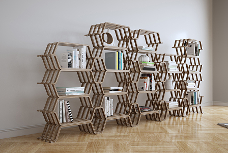 Modern Bookshelf 3d model