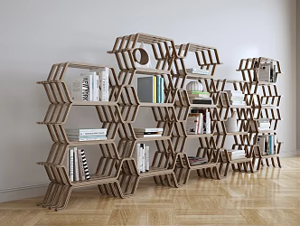 Modern Bookshelf 3d model